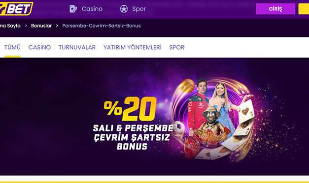 TrBet Her Salı ve Perşembe Çevrim Şartsız %20 Bonus!
