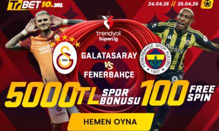 Derbiye Özel 5.000 TL’ye kadar Spor Bonusu + 100 Free Spin